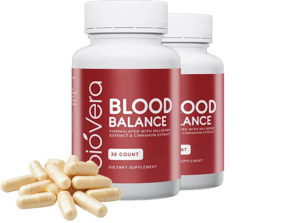 Two bottles of Blood Balance with capsules
