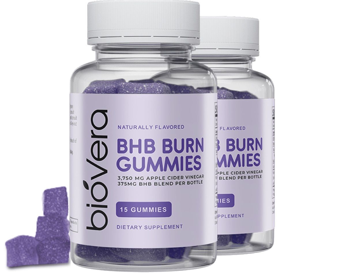 Two bottles of BHB Burn Gummies with gummies