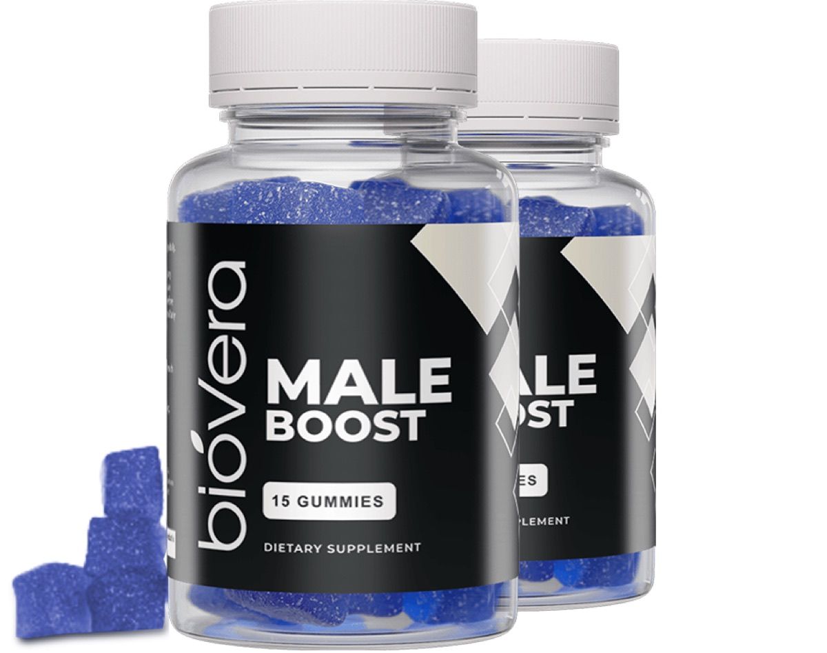 Two bottles of Male Boost Gummies